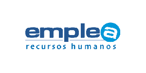 Logotipo que dice "emplea recursos humanos" en texto azul, con una 'a' estilizada dentro de un círculo azul sobre fondo blanco.