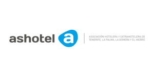 Logotipo de Ashotel con una "a" en un círculo azul y texto que dice "Asociación Hotelera y Extrahotelera de Tenerife, La Palma, La Gomera y El Hierro". ¡No te pierdas nuestro evento Job Dating 2023!