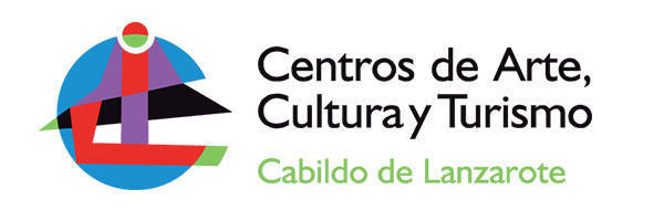 Logotipo de "Centros de Arte, Cultura y Turismo Cabildo de Lanzarote" con un colorido diseño abstracto a la izquierda y letras a la derecha.