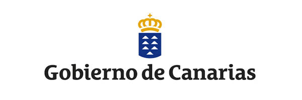 Logotipo del Gobierno de Canarias con un escudo azul con triángulos blancos rematados con una corona y el texto "Gobierno de Canarias" debajo en negro, como se ve en el Encuentro anual de RRHH 2018.