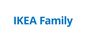 El texto azul sobre un fondo blanco dice "Familia IKEA". Únase a nosotros en Job Dating 2023 y explore emocionantes oportunidades profesionales.