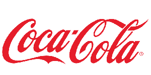 Logotipo de Coca-Cola en letras cursivas rojas sobre fondo blanco.