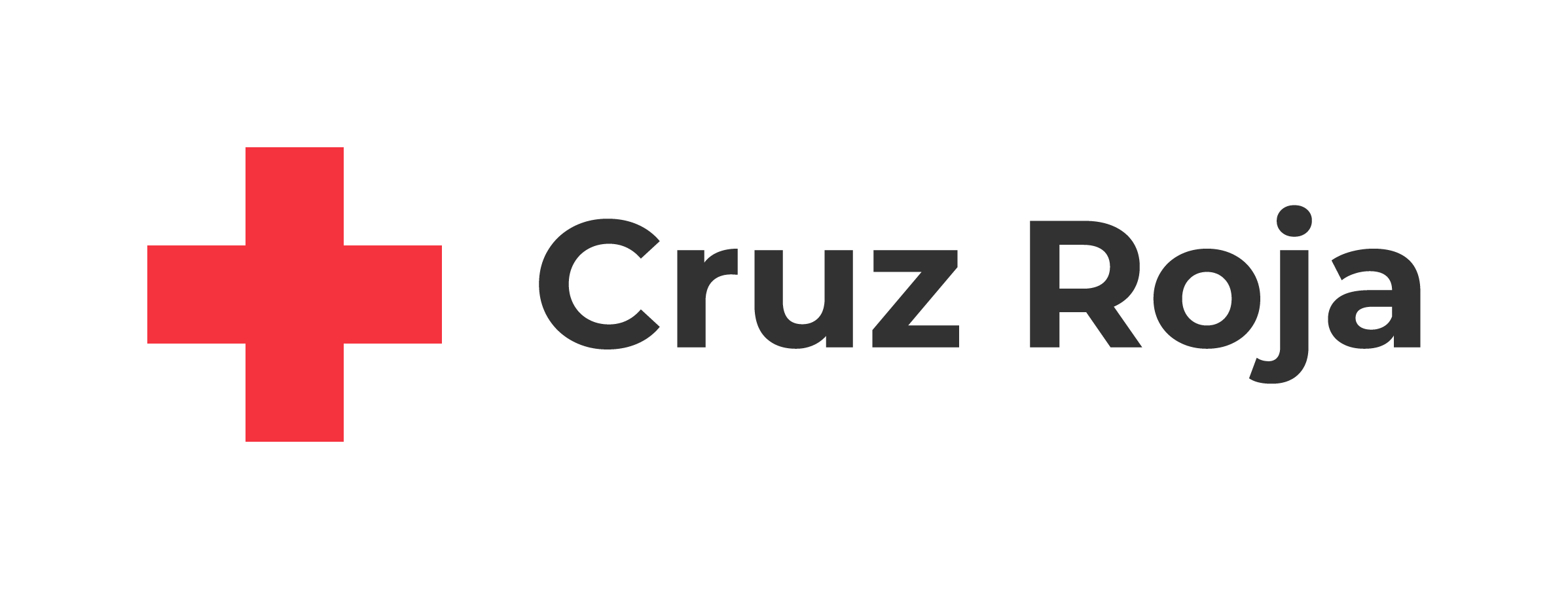 Un símbolo de cruz roja está a la izquierda, seguido del texto "Cruz Roja" en fuente negra a la derecha, indicando el logo de la organización de la Cruz Roja en español.