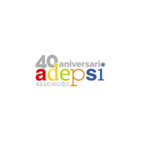 Logotipo 40 aniversario de la Asociación Adepsi con "40 aniversario" en texto gris y "Adepsi" en letras coloridas, celebrando hitos como Job Dating 2022.