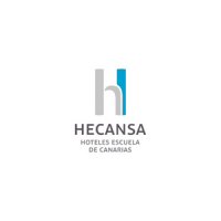 Logotipo de Hecansa, caracterizado por una "h" estilizada en color gris y azul, con el texto debajo "HECANSA" y "HOTELES ESCUELA DE CANARIAS". Este año integra con orgullo la iniciativa Job Dating 2022.