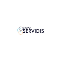 El logotipo de Grupo Servidis, que muestra tres círculos entrelazados a la izquierda del texto, ocupó un lugar destacado en Job Dating 2022.