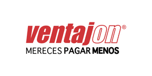 Logotipo de Ventarjon con el lema 'Mereces Pagar Menos' presentado en Job Dating 2023.